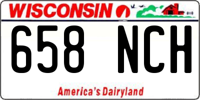 WI license plate 658NCH