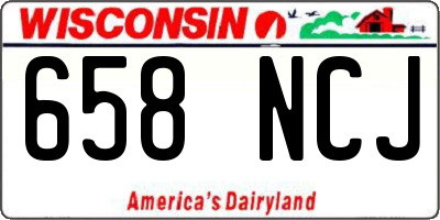 WI license plate 658NCJ
