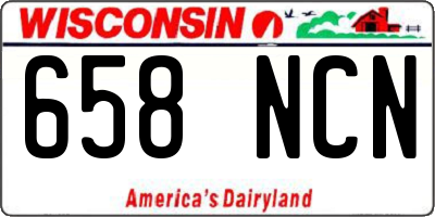 WI license plate 658NCN