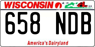 WI license plate 658NDB