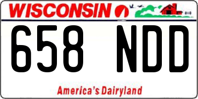 WI license plate 658NDD