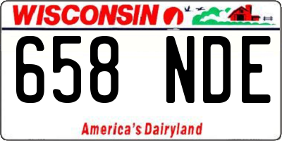 WI license plate 658NDE