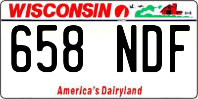 WI license plate 658NDF