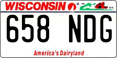 WI license plate 658NDG