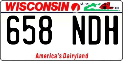 WI license plate 658NDH