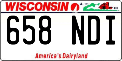 WI license plate 658NDI