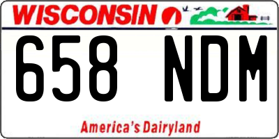 WI license plate 658NDM