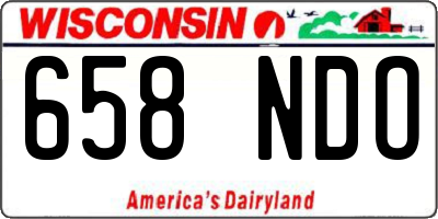 WI license plate 658NDO