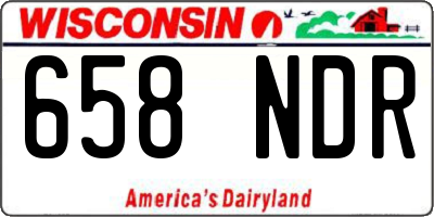 WI license plate 658NDR