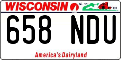WI license plate 658NDU