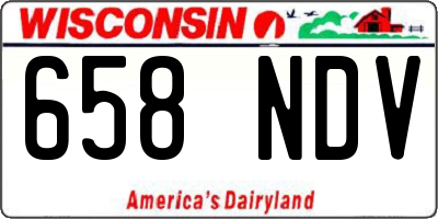 WI license plate 658NDV