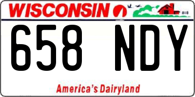 WI license plate 658NDY