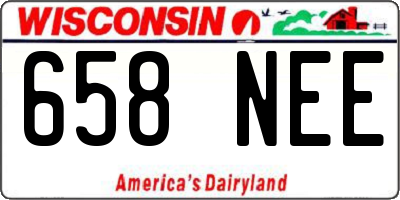 WI license plate 658NEE