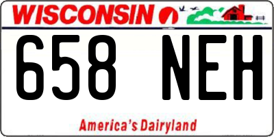 WI license plate 658NEH