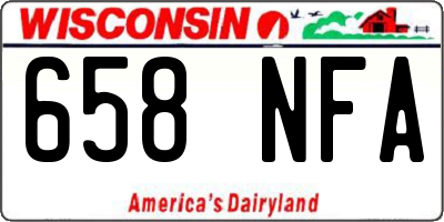 WI license plate 658NFA