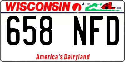 WI license plate 658NFD