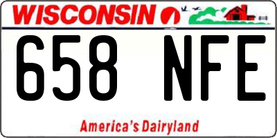 WI license plate 658NFE