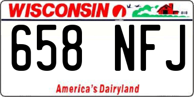 WI license plate 658NFJ