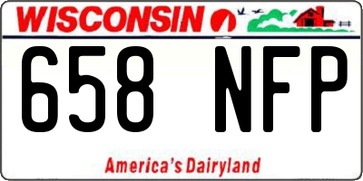 WI license plate 658NFP