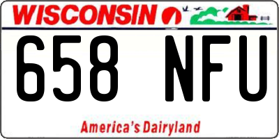 WI license plate 658NFU