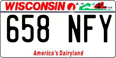 WI license plate 658NFY