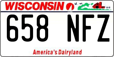 WI license plate 658NFZ