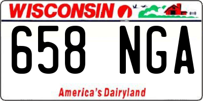 WI license plate 658NGA
