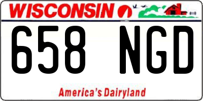 WI license plate 658NGD