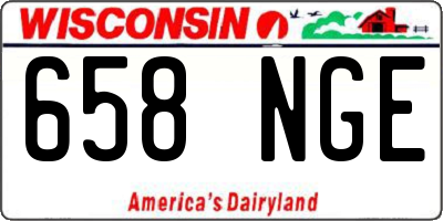 WI license plate 658NGE