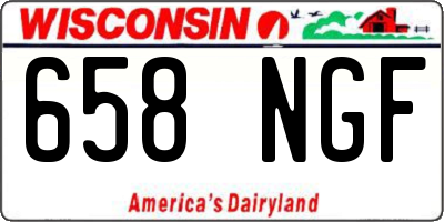 WI license plate 658NGF