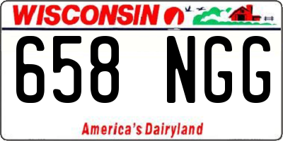 WI license plate 658NGG