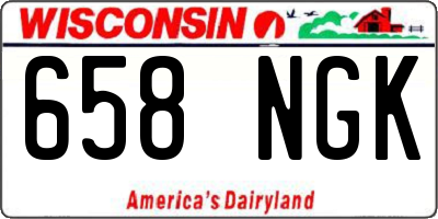 WI license plate 658NGK