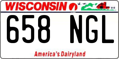 WI license plate 658NGL