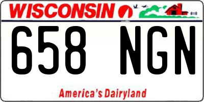 WI license plate 658NGN