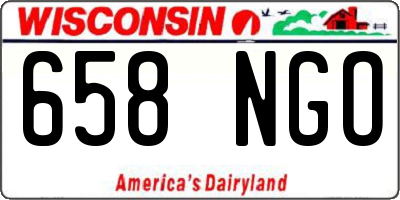 WI license plate 658NGO