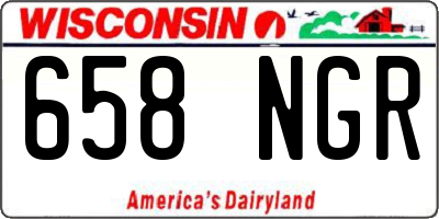 WI license plate 658NGR