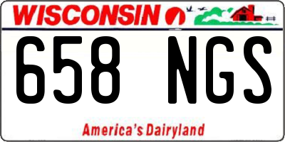 WI license plate 658NGS