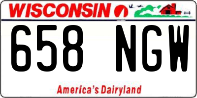 WI license plate 658NGW