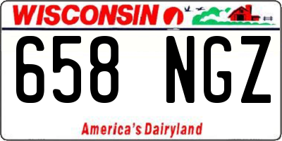 WI license plate 658NGZ