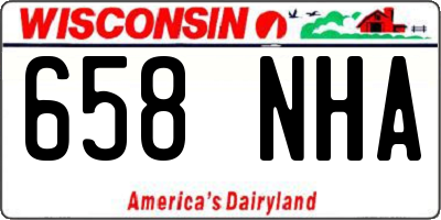 WI license plate 658NHA