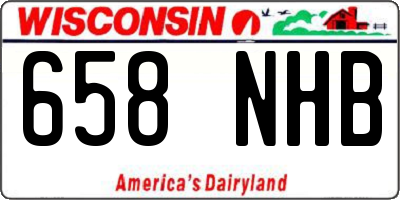 WI license plate 658NHB