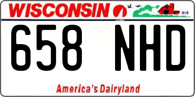 WI license plate 658NHD