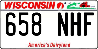 WI license plate 658NHF