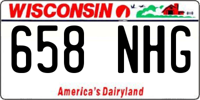 WI license plate 658NHG