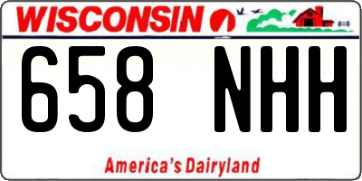 WI license plate 658NHH