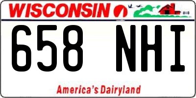 WI license plate 658NHI