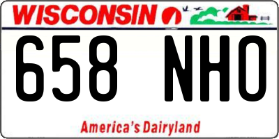 WI license plate 658NHO
