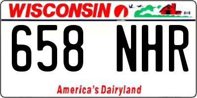 WI license plate 658NHR
