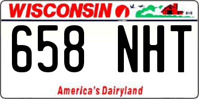 WI license plate 658NHT