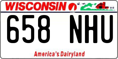 WI license plate 658NHU